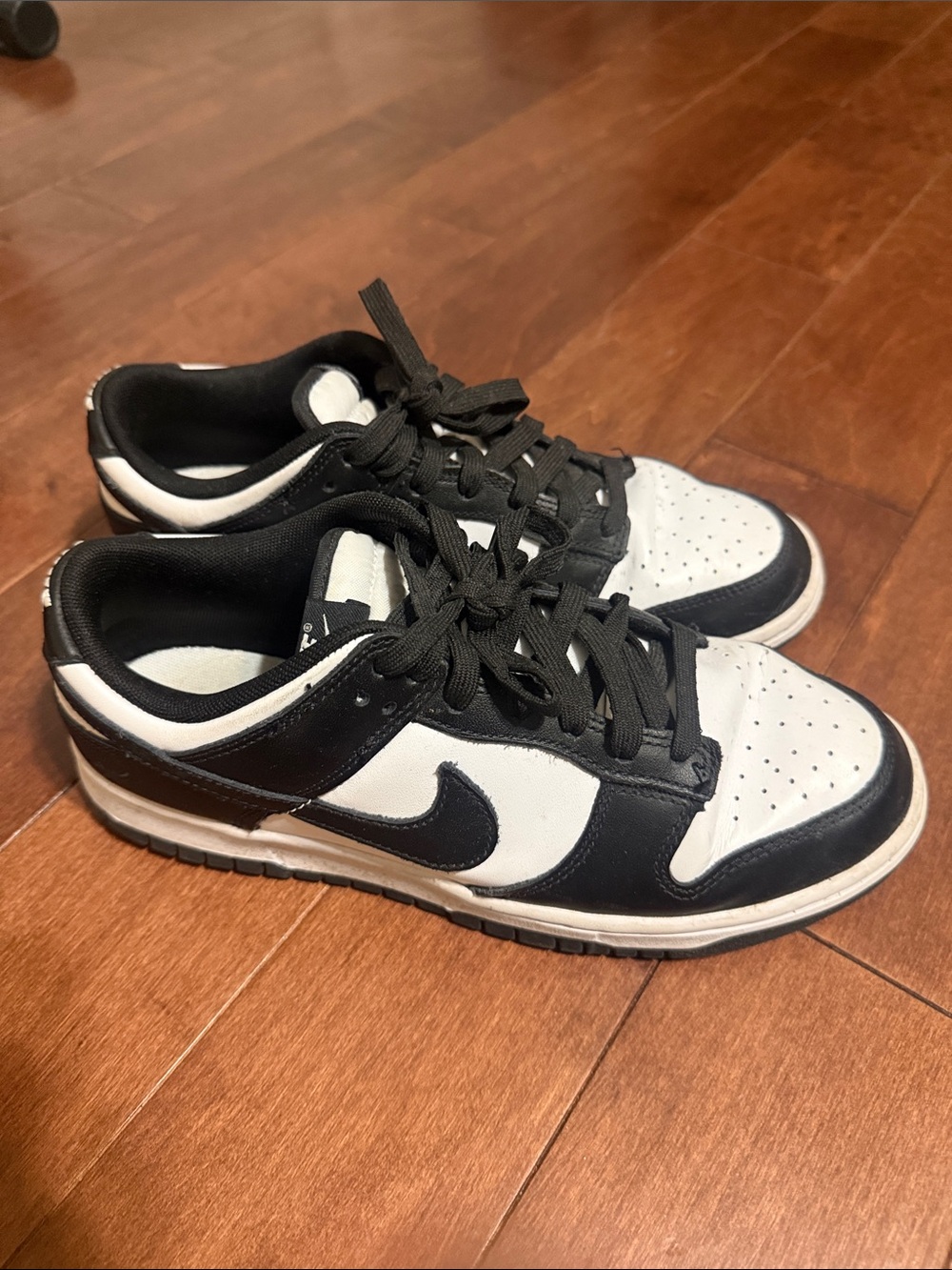 Nike Black and White Low-Top Swoosh Sneakers